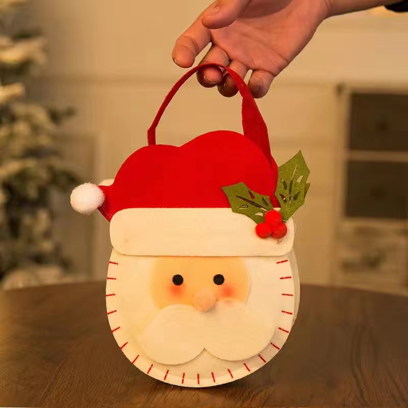 Christmas Gift Bag Apple Bag Christmas Eve Candy Bag Small Gift Tote Bag