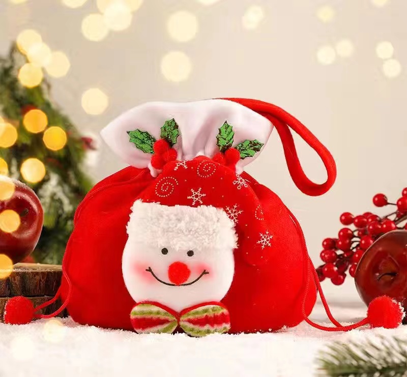 Apple Tote With Christmas Decorations