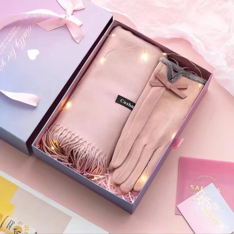 Birthday Christmas Scarf Thermos Cup Gift Box